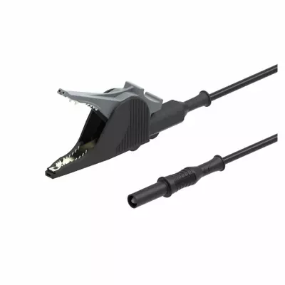 4mm Straight Shrouded Banana Plug to Alligator Clip